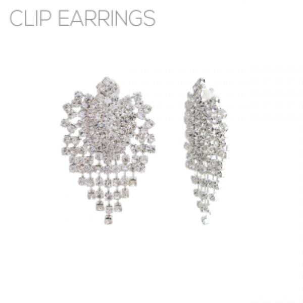 BURSTING TEARDROP CLIP EARRING