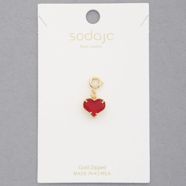 SODAJO HEART GOLD DIPPED NECKLACE CHARM