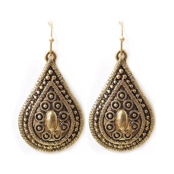 WESTERN STYLE TEARDROP DANGLE EARRING