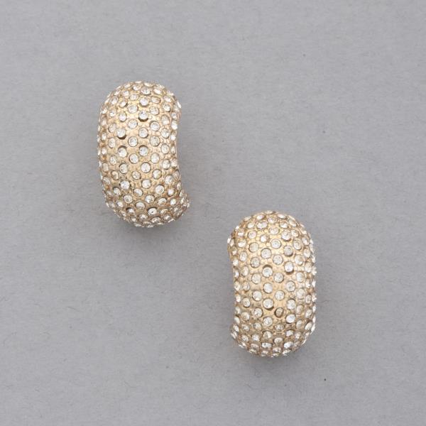 RHINESTONE PEARL EARRING