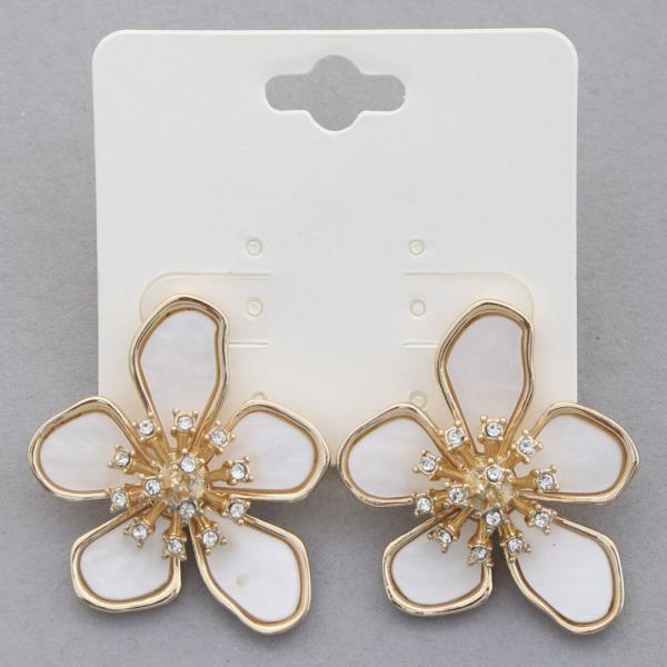 FLOWER METAL POST EARRING