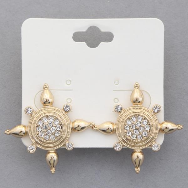 STAR RHINESTONE METAL EARRING