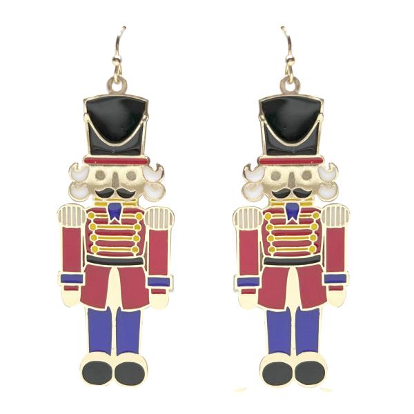 NUTCRACKER SOLDER EPOXY DANGLE EARRINGS