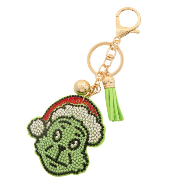 CHRISTMAS RHINESTONE KEYCHAIN