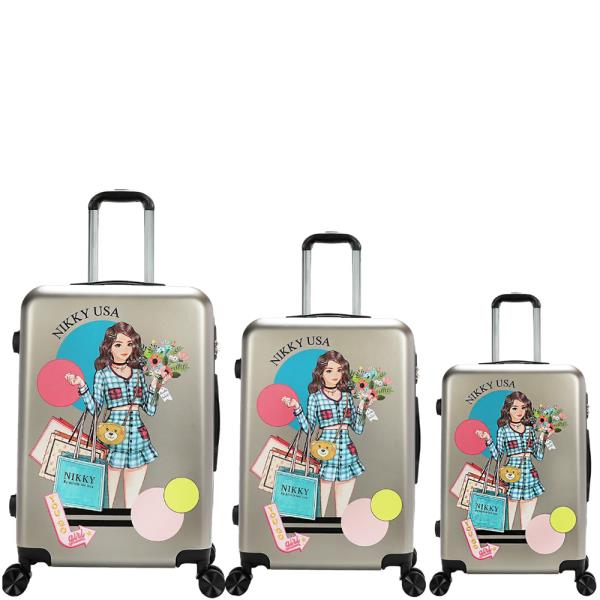 NIKKY BY NICOLE LEE HARDCASE LUGGAGE SET 3 PC