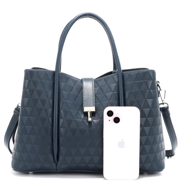 MODERN TRIANGULAR PATTERN FLAP DESIGN SATCHEL BAG