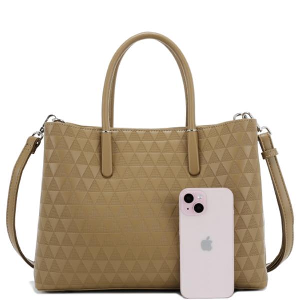 MODERN TRIANGULAR PATTERN DESIGN SATCHEL BAG