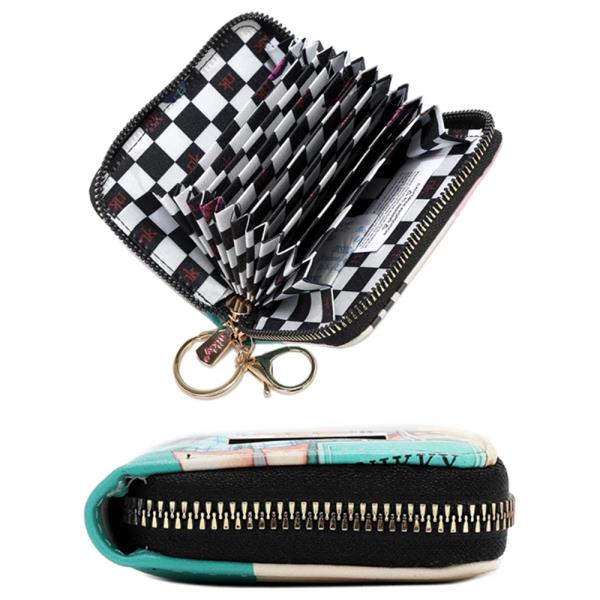 NIKKY BY NICOLE LEE ZIP ACCORDIAN CARD HOLDER