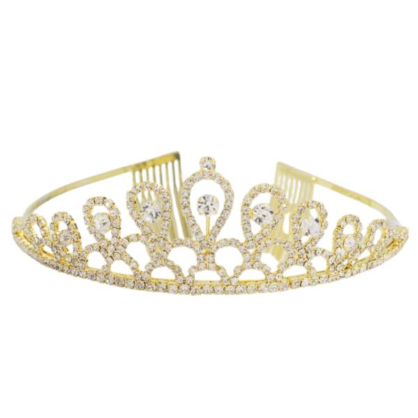 RHINESTONE CROWN TIARA