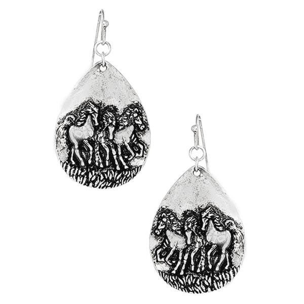 WESTERN STYLE TEARDROP DANGLE EARRING