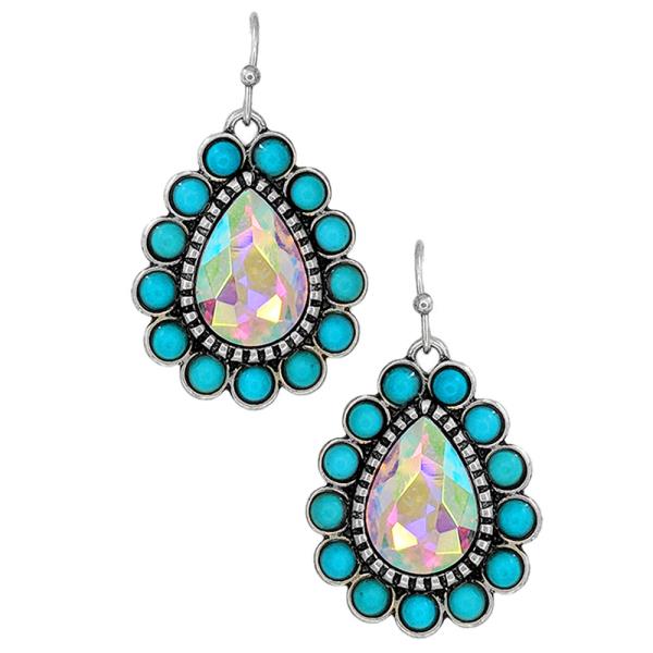 WESTERN STYLE TEARDROP DANGLE EARRING