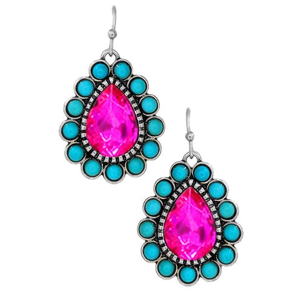 WESTERN STYLE TEARDROP DANGLE EARRING