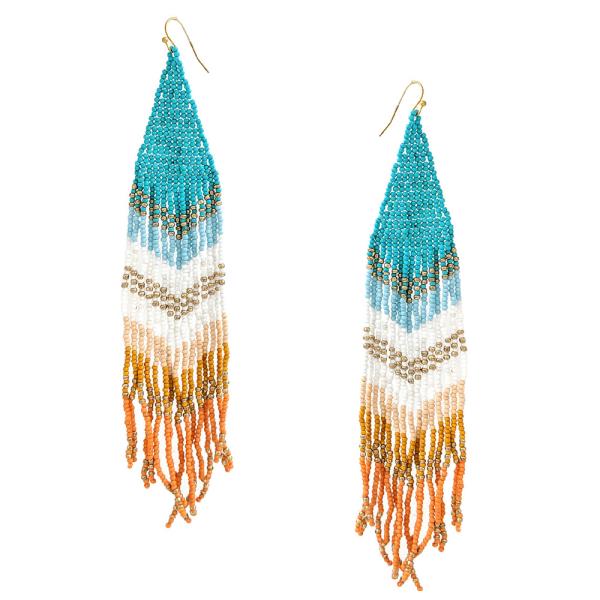 SEED BEAD DANGLE EARRING