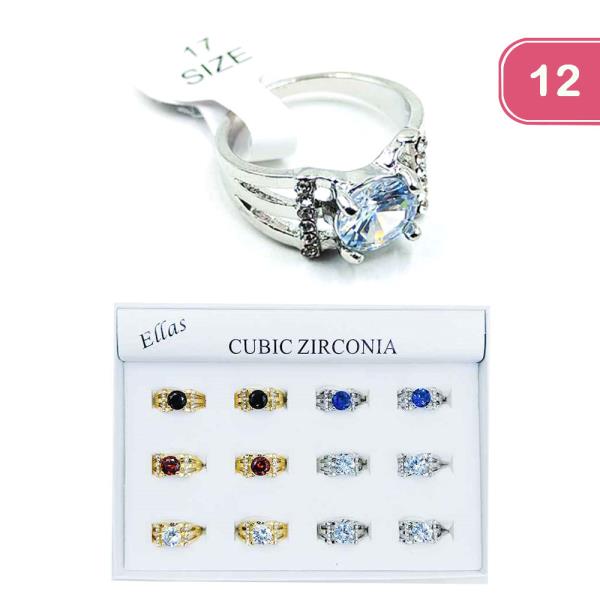 CUBIC ZIRCONIA RING (12 UNITS)