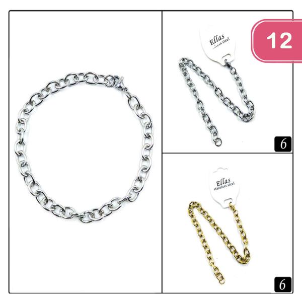 STAINLESS STEEL BRACELET (12 UNITS)