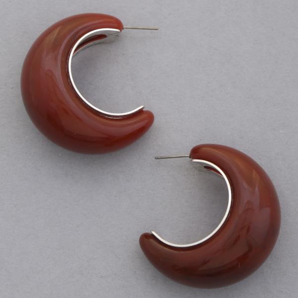 PUFFY OPEN CIRLCE EARRING