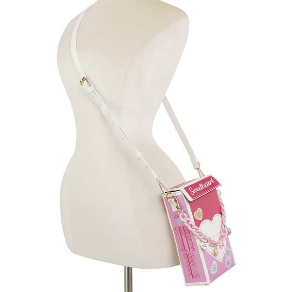 SWEETHEART CANDIES PRINT DESIGN CROSSBODY BAG