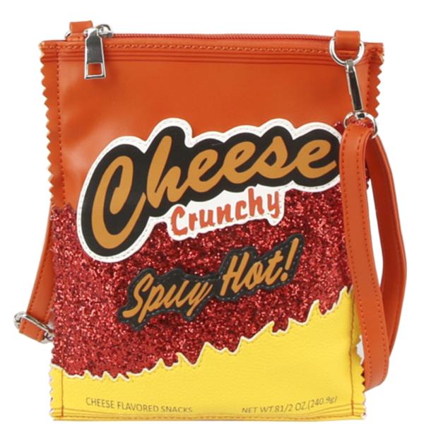 CHEESE CRUNCHY SPICY HOT DESIGN CROSSBODY BAG