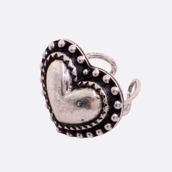 WESTERN STYLE HEART METAL ADJUSTABLE RING