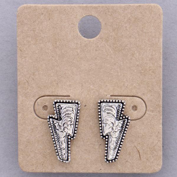 WESTERN STYLE LIGHTNING BOLT EARRING