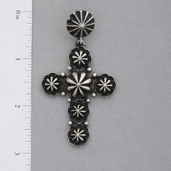 WESTERN STYLE CROSS DANGLE EARRING