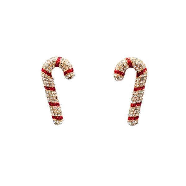 CHRISTMAS CANDY CANE EARRING