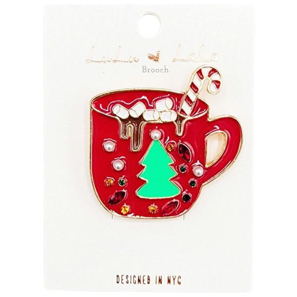 CHRISTMAS CUP BROOCH