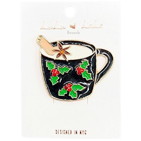 CHRISTMAS CUP BROOCH