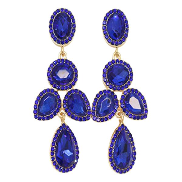 COLOR CRYSTAL RHINESTONE EARRING