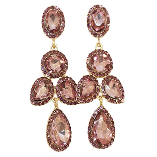 COLOR CRYSTAL RHINESTONE EARRING