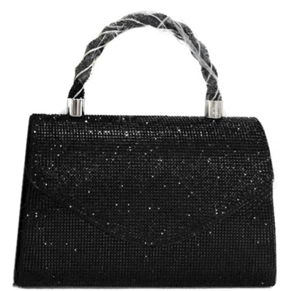 RHINESTONE TWISTED EVENING BAG