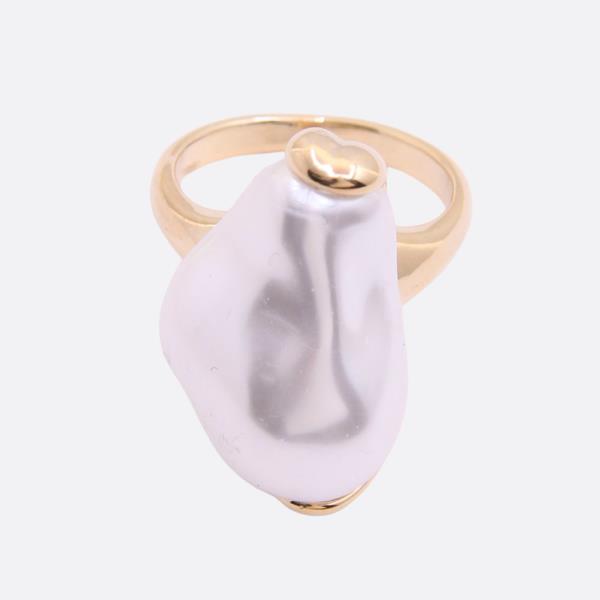 SODAJO PEARL BEAD GOLD DIPPED ADJUSTABLE RING