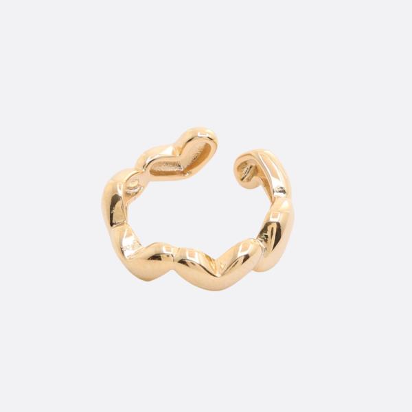 SODAJO HEART GOLD DIPPED ADJUSTABLE RING