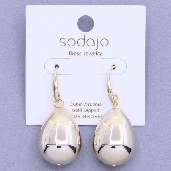 SODAJO TEARDROP GOLD DIPPED EARRING