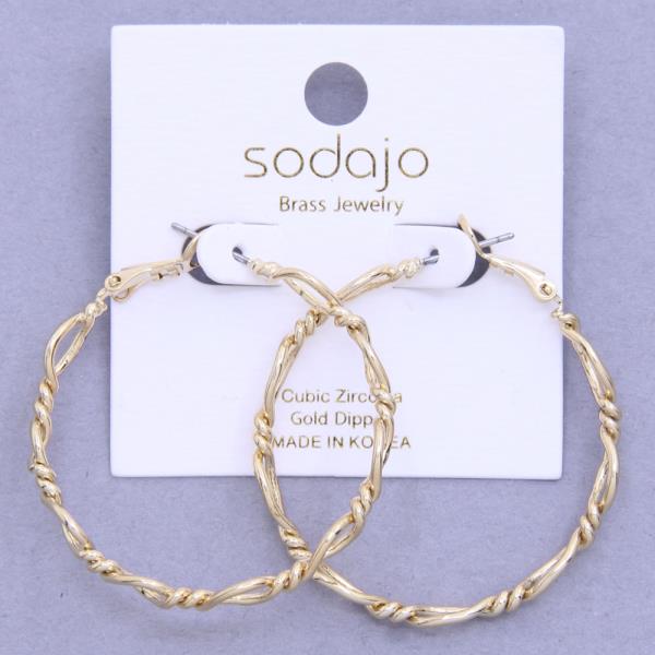 SODAJO HOOP GOLD DIPPED EARRING