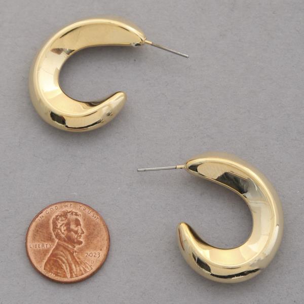 SODAJO OPEN HOOP GOLD DIPPED EARRING