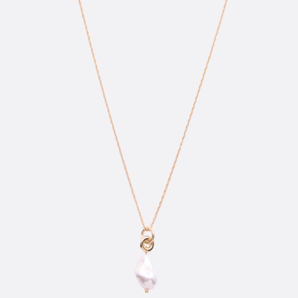 SODAJO PEARL BEAD GOLD DIPPED NECKLACE