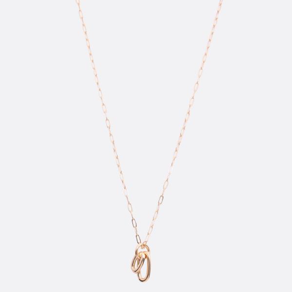 SODAJO OVAL CIRCLE LINK GOLD DIPPED NECKLACE