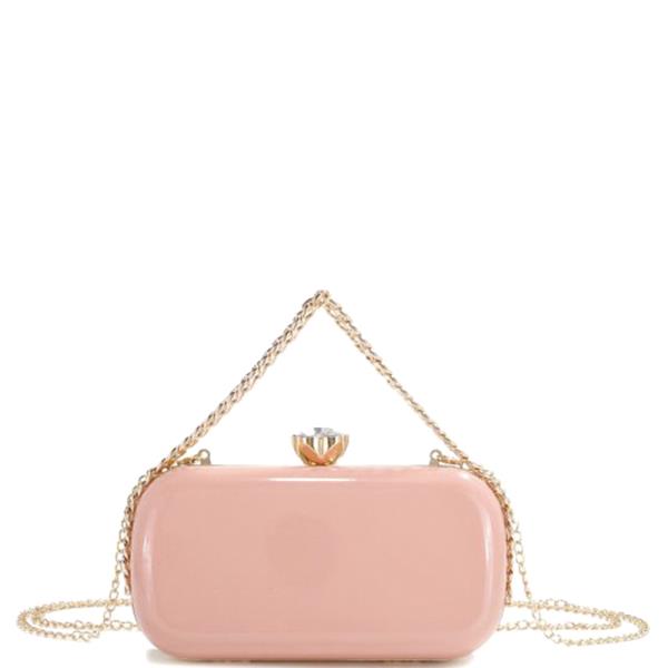 SMOOTH GLOSSY CHIC EVENING CROSSBODY BAG