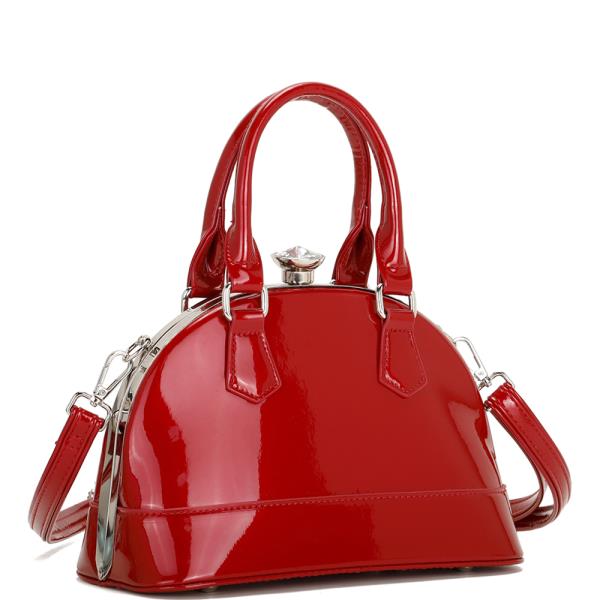 SMOOTH GLOSSY CHIC SATCHEL BAG