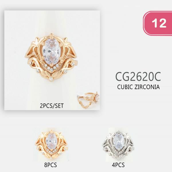 STACKABLE CUBIC ZIRCONIA RING (12 UNITS)