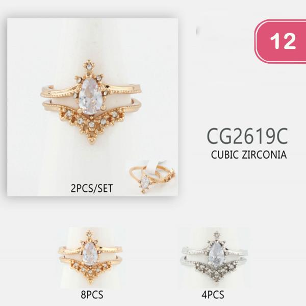 CUBIC ZIRCONIA RING (12 UNITS)