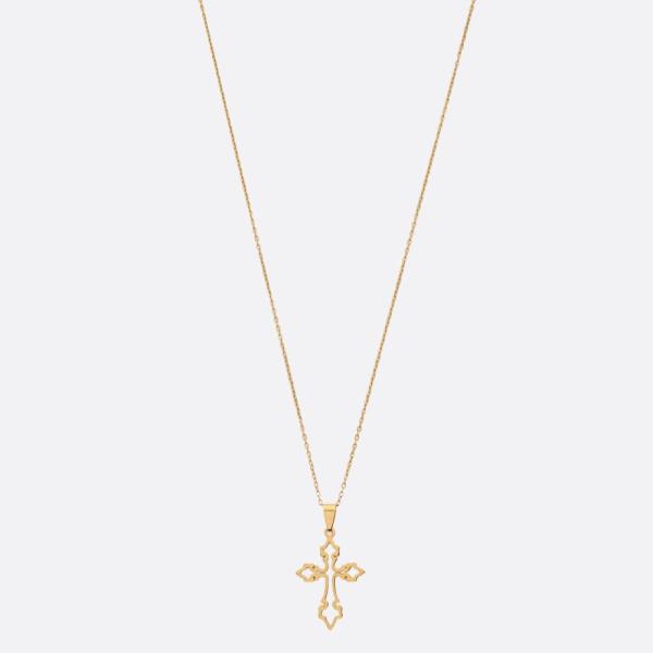 METAL CROSS PENDANT NECKLACE