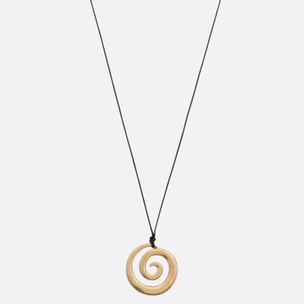 SWIRL PENDANT CORD NECKLACE