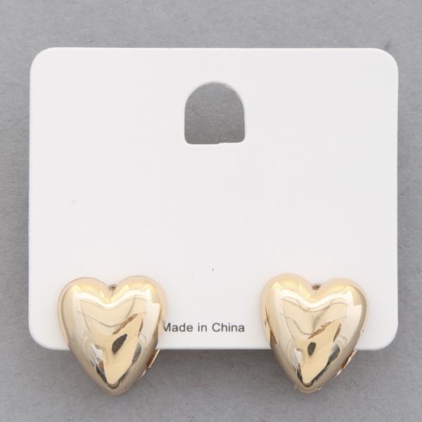 METAL HEART EARRING