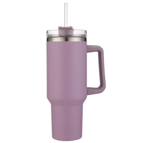 SOLID COLOR 40 OZ TUMBLER WITH HANDLE