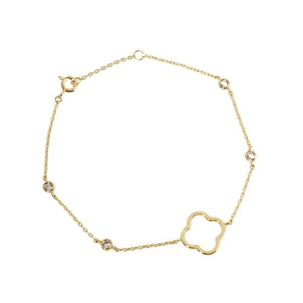 CLOVER CZ STATION BRACELET