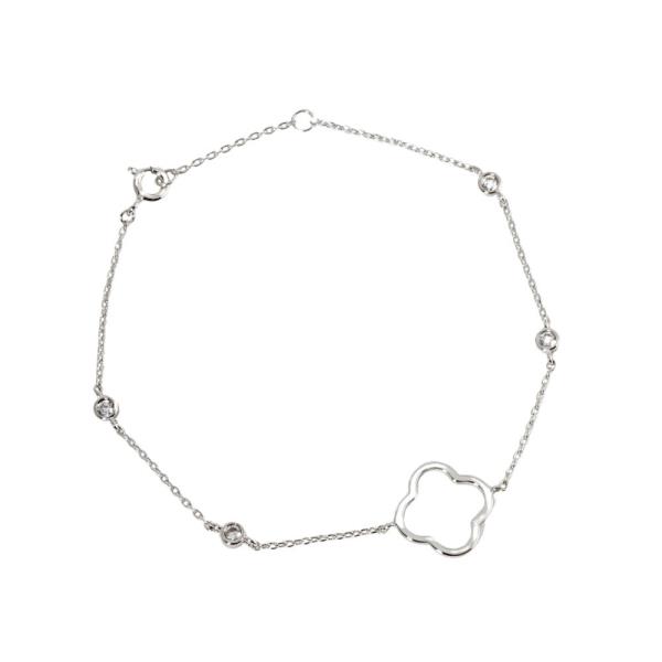 CLOVER CZ STATION BRACELET