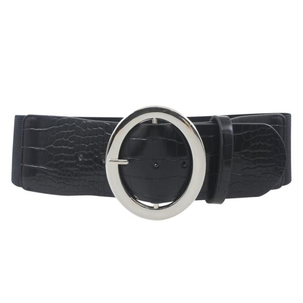 CROC OVAL BUCKLE ELASTIC BELT