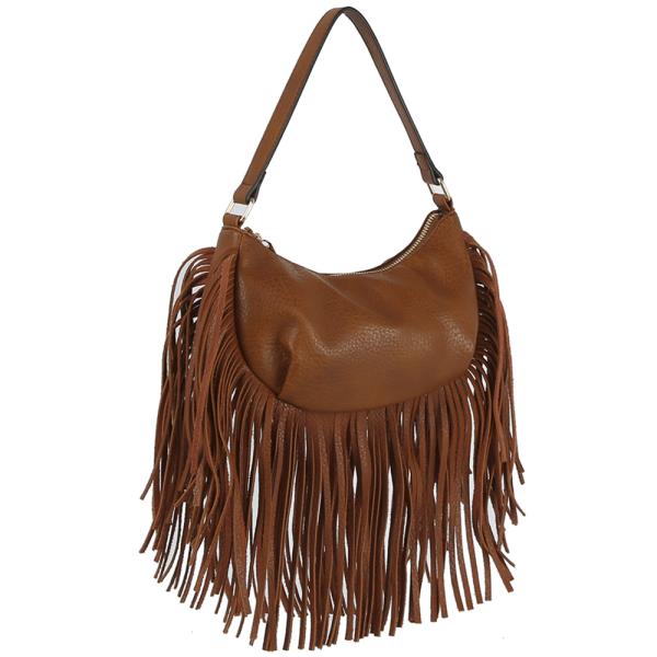 SMOOTH FRINGE SHOULDER BAG